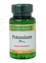 Natures Bounty Potassium Gluconate Dietary Supplement, 99mg, 100 Caplets