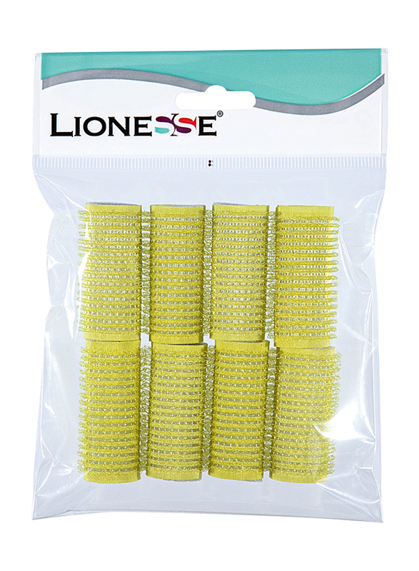 Tarko Lionesse Curler, Yellow, 8 Pieces