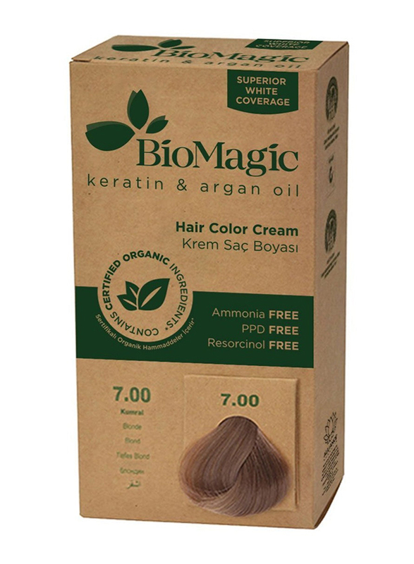 Biomagic keratin & Argan Oil Hair Color Cream, 7/00 Blonde