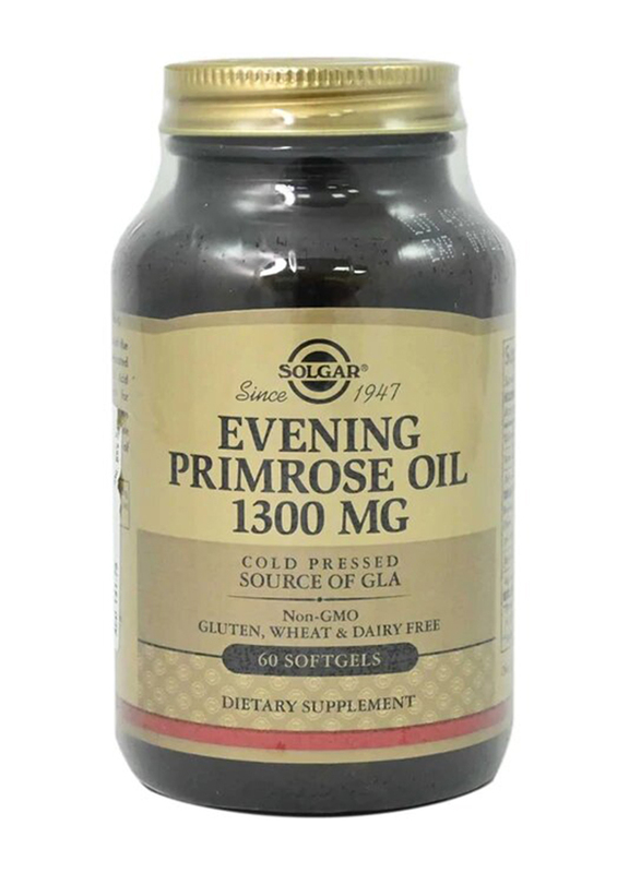 Solgar Evening Primrose Oil Dietary Supplement, 1300mg, 60 Softgels