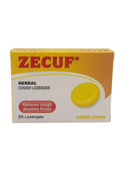 Zecuf Herbal Cough Lozenges Honey & Lemon Flavour, 24 Lozenges