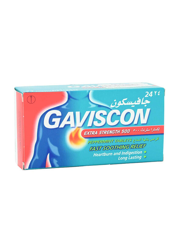 

Gaviscon Peppermint Fast Soothing Relief Supplements, 24 Tablets