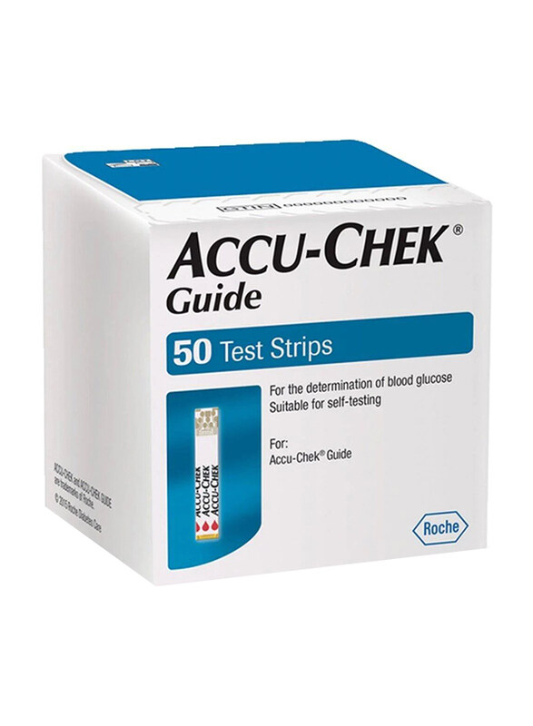 

Accu Chek Guide Blood Glucose Strips, 50-Strips, White