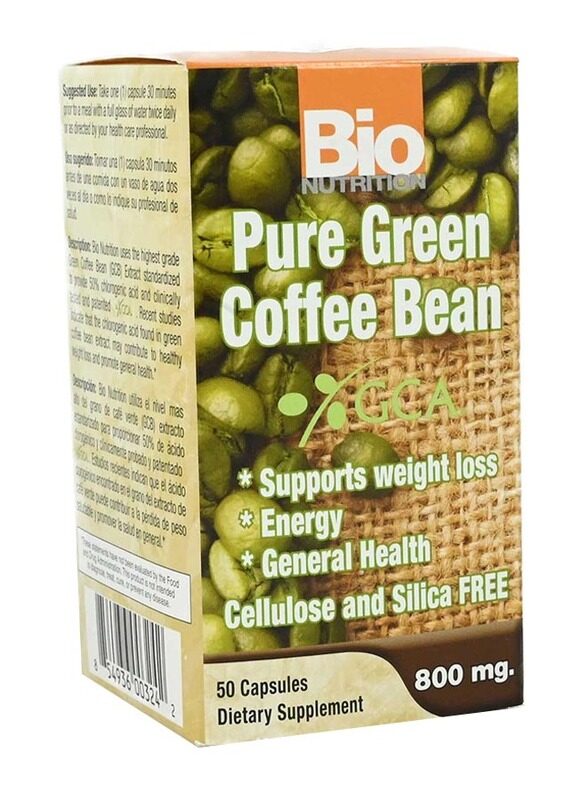 

Bio Nutrition Pure Green Coffee Bean Dietary Supplement, 800mg, 50 Capsules