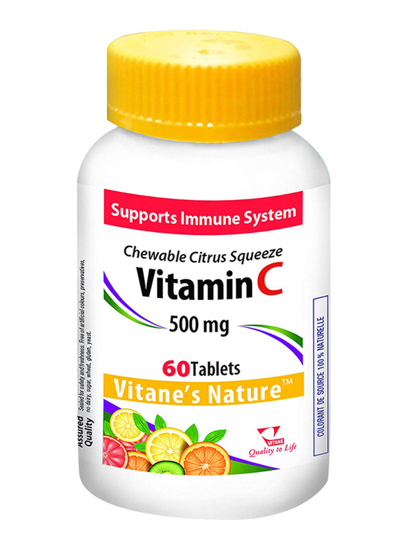 

Vitane 500mg Vitamin C Chewable Citrus Squeeze, 60 Tablets