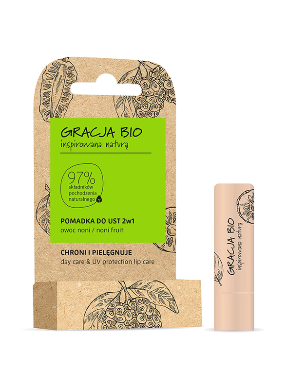 Gracja Bio 2-in-1 Noni Protects & Cares Lip Balm, 5gm