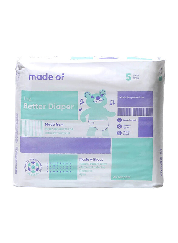 

Made Of The Better Baby Diaper, Size 5, 12+ Kg, 24 Count