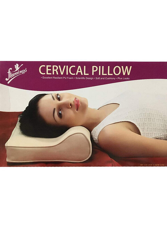 

Flamingo Cervical Pillow, Light Brown