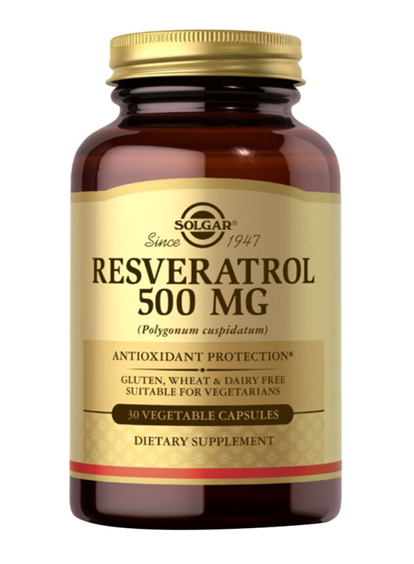 

Solgar Resveratrol Dietary Supplement, 500mg, 30 Capsules