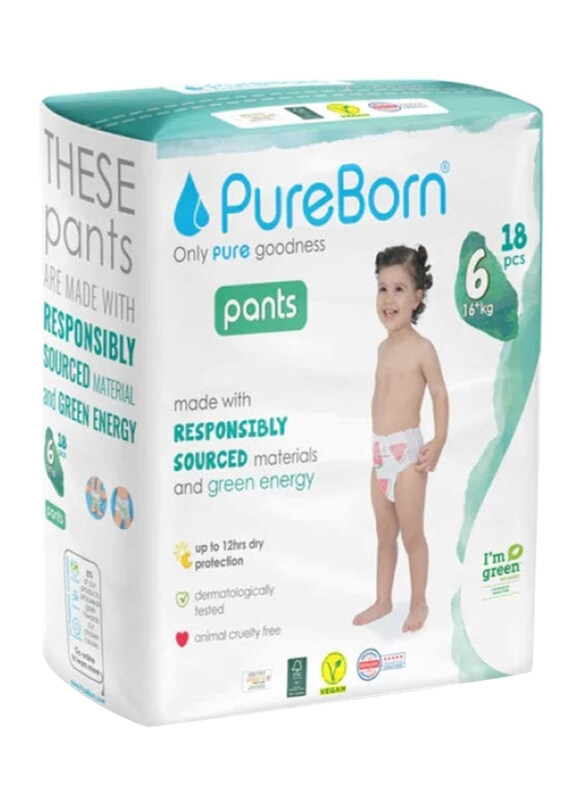 

PureBorn Pants, Size 6, 16+ kg, 18 Count