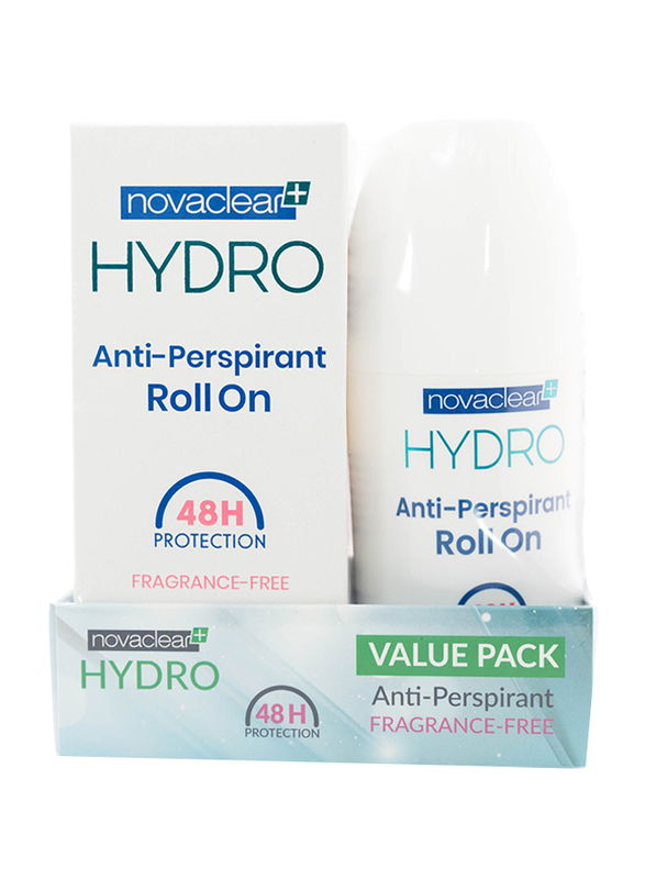 Novaclear Hydro Anti-Perspirant Fragrance Free Roll On, 2 x 50ml