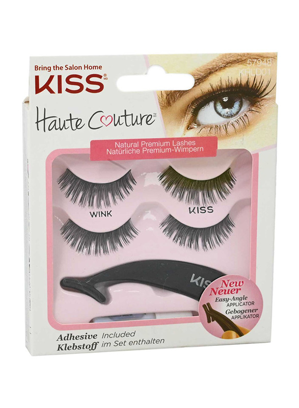 Kiss Haute Contour Natural Premium Lashes, Wink, Black