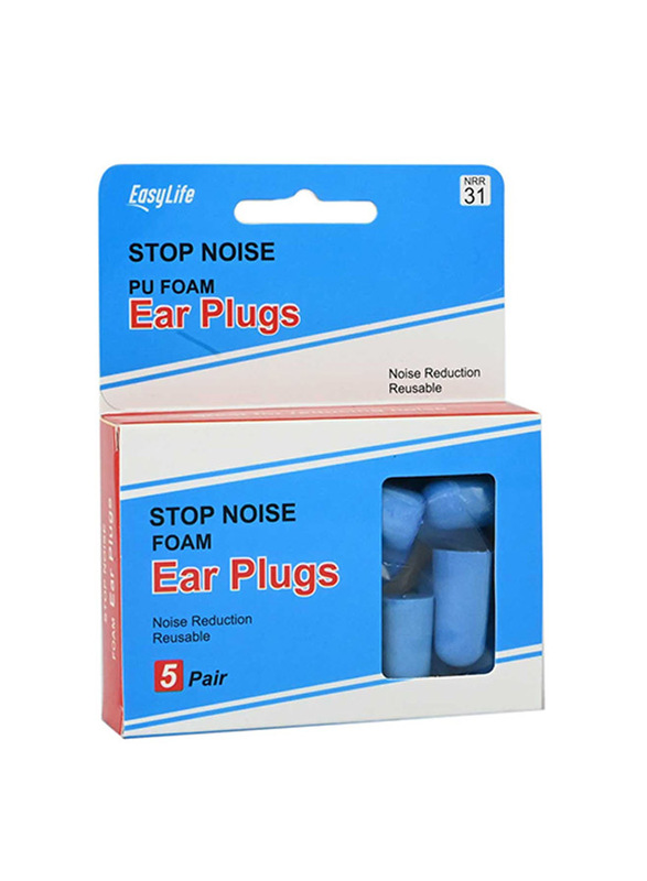Easy Life Stop Noise Ear Plugs, 5 Pair, White