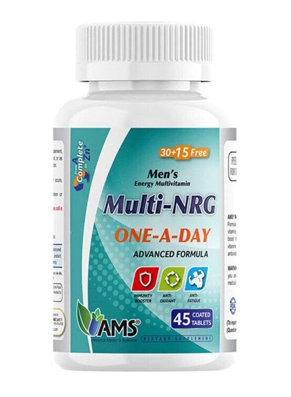 

AMS Men Multi-NRG Multi-Vitamin Tablets, 45 Tablets