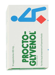 Novartis Procto Glyvenol Suppositories, 400mg, 10 Pieces