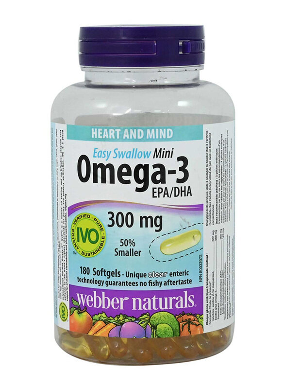 

Webber Naturals Mini Omega 3 Dietary Supplements, 180 Softgels