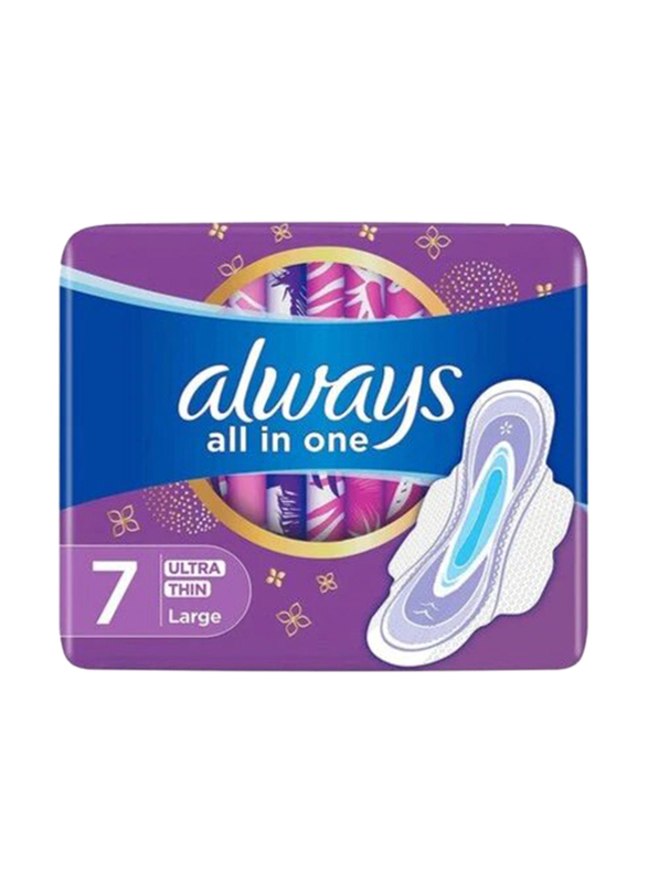 Always Ultra Thin Long Sanitary Pads, 7 Pieces