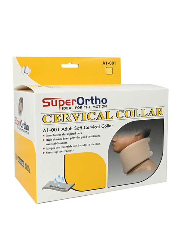 

Super Ortho A1-001 Adult Soft Cervical Collar-Skin, Large, Beige