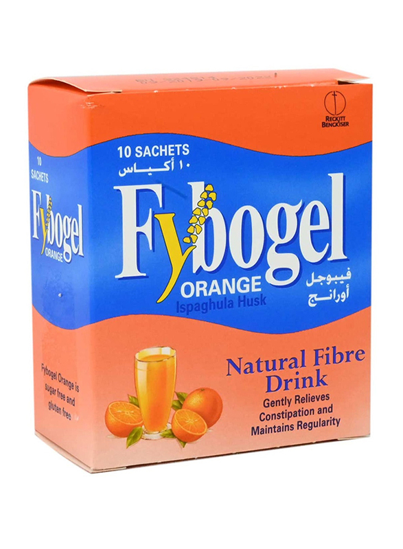 Fybogel Natural Fibre Orange Drink, 10 Sachets