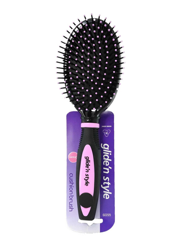 

Glide N Style Cushion Hair Brush, Black/Pink