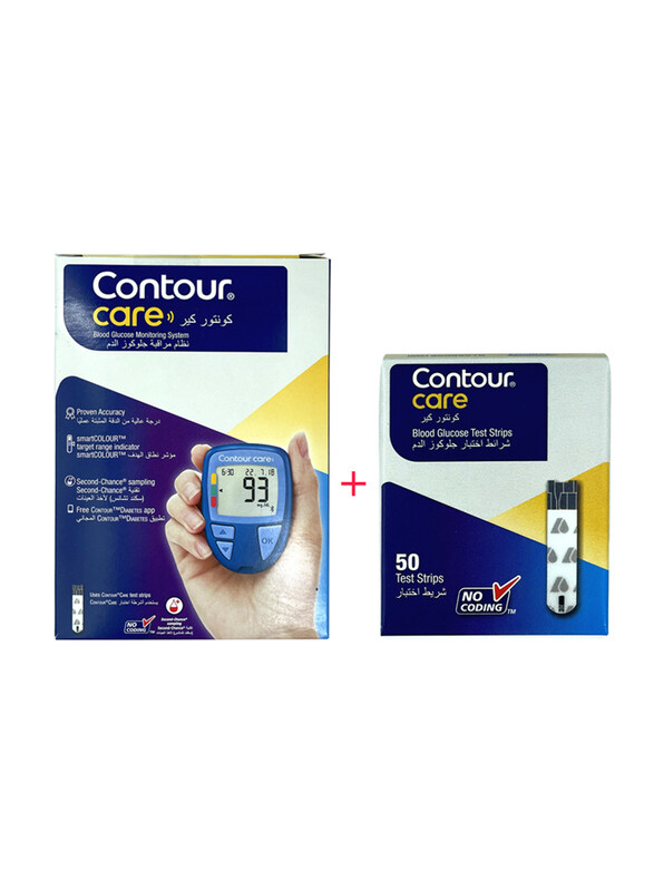 

Ascensia Blood Glucose Monitor with Contour Care Strips, 50 Strips