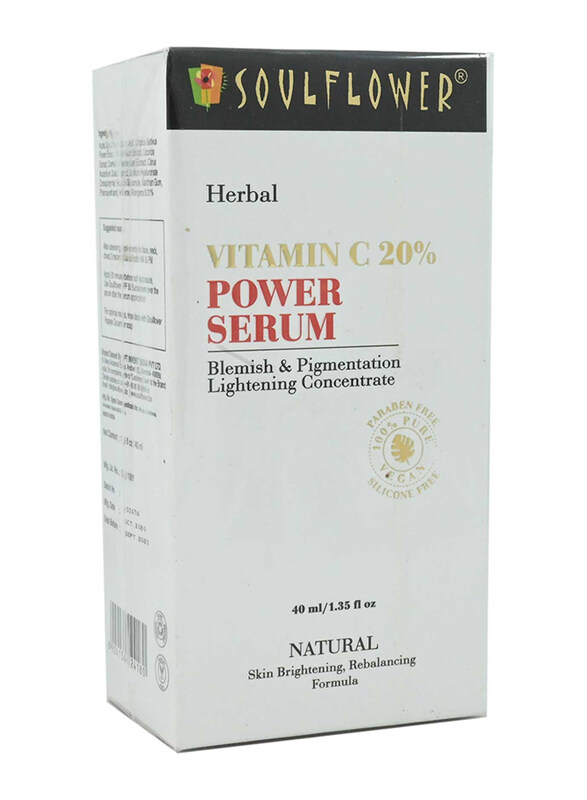 

Soulflower Herbal Vitamin C 20% Power Face Serum, 40ml