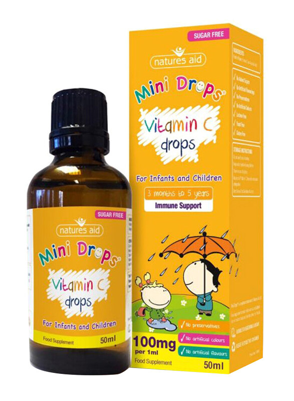 

Natures Aid Vitamin C Drops 100Mg For Infant & Children, 50ml