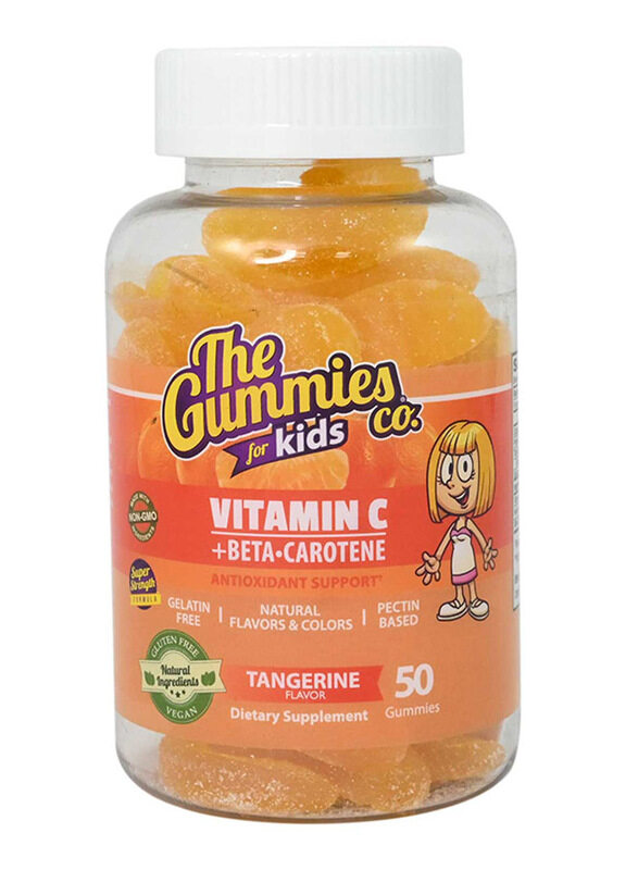 

The Gummies Tangerine Flavour Vitamin C + Beta Carotene for Kids, 50 Gummies