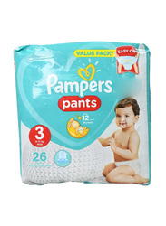 Pampers Pants Diapers, Size 3, Medium, 6-11 Kg, Value Pack, 26 Pieces