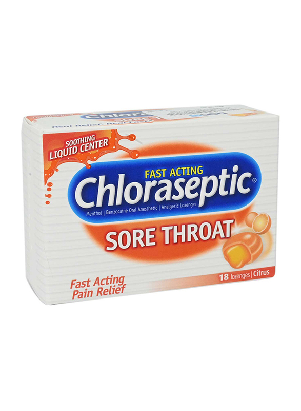 Chloraseptic Fast Acting Sore Throat Citrus, 18 Lozenges