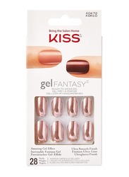 Kiss Salon Ultra Smooth Finish Gel Fantasy False Nails, 28 Nails, KGN10, Rose Gold