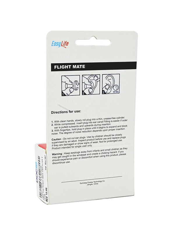 Easy Life Flight Mate Ear Plugs with Case, EL0168, Blue/White