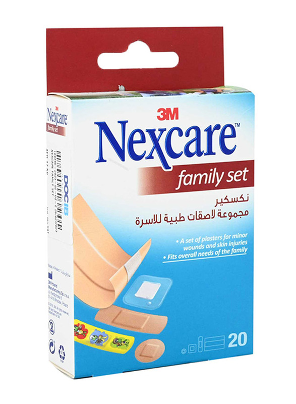 Nexcare Family Bandage Set, Brown, 20 Pieces