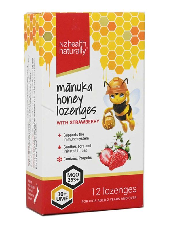 NZ Health Umf 10+ Manuka Lozenges for Kids, 12 Pieces