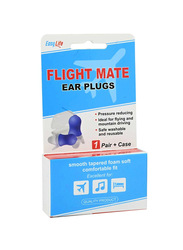 Easy Life Flight Mate Ear Plugs with Case, EL0168, Blue/White