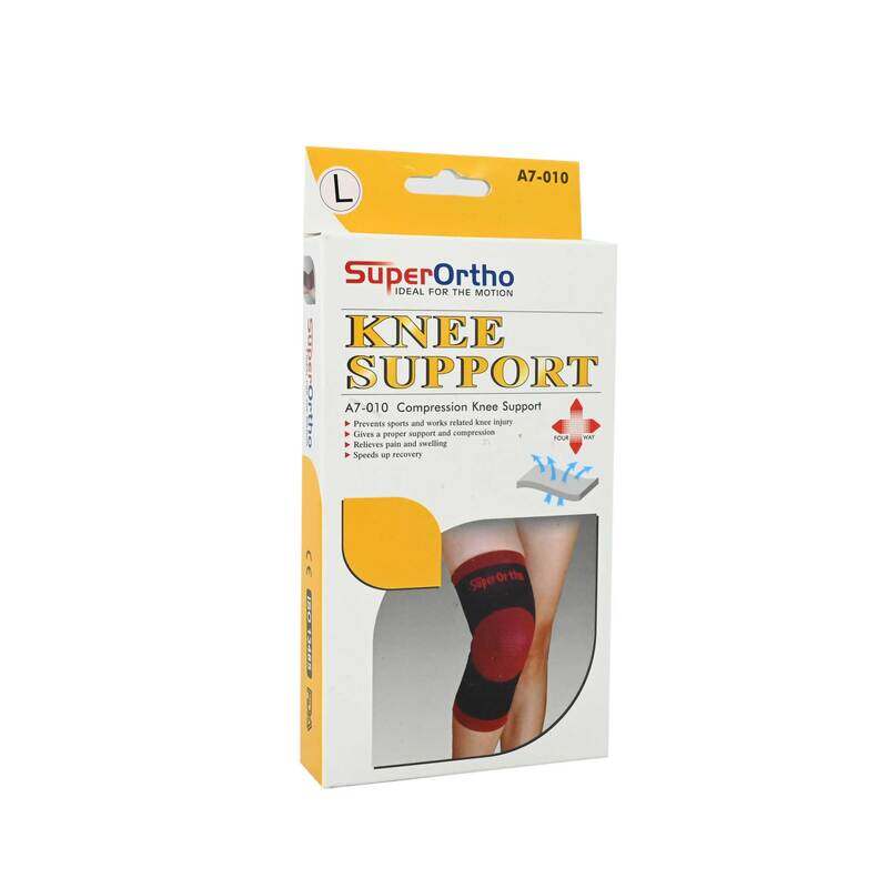 

Super Ortho A7-010 Compression Knee Support, Large, Red/Black