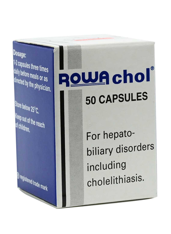 Rowa Chol for Hepatobiliary Disorders & Cholelithiasis, 50 Capsules