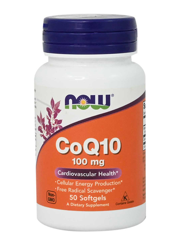 Now CoQ 10 Dietary Supplement, 100mg, 50 Softgels