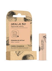 Gracja Bio 2-in-1 Coconut Protects & Cares Lip Balm, 5gm