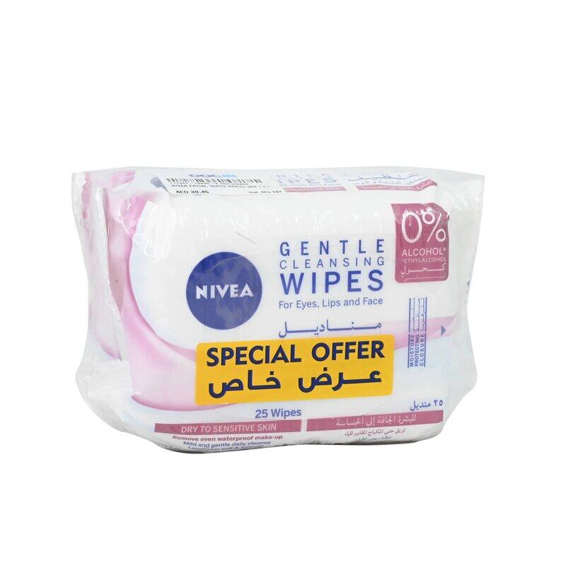 

Nivea Facial Gentle Wipes, 25 Pieces
