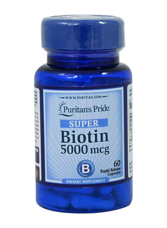 

Puritans Pride Super Biotin Dietary Supplement, 5000Mcg, 60 Capsules