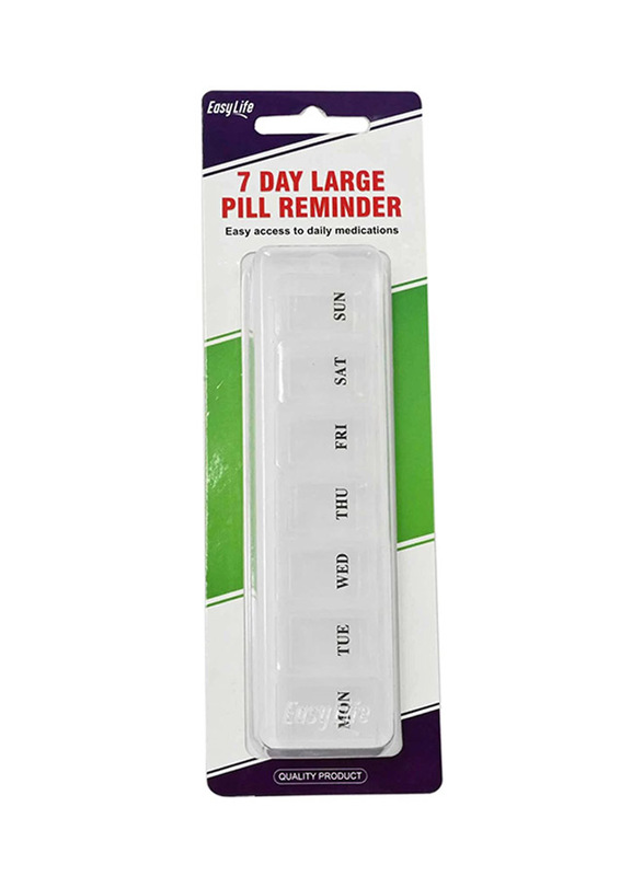 Easy Life 7 Day Large Pill Reminder, El0133, White