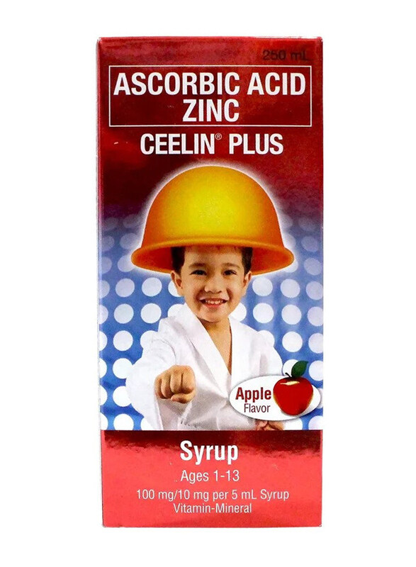 

Ceelin Plus Ascorbic Acid Zink Apple Flavour Syrup, 250ml
