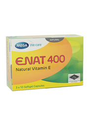 Mega Enat 400 Natural Vitamin E Capsules, 30 Capsules