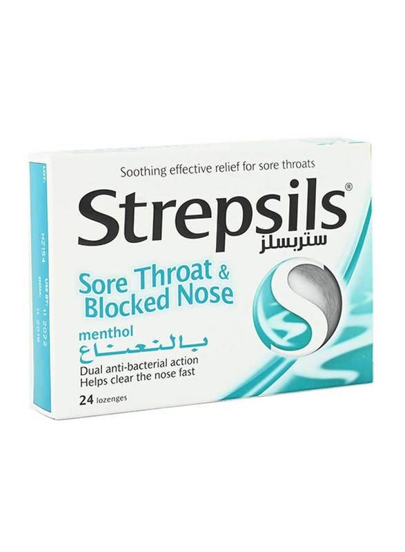 Strepsils Orange with Vitamin C 100mg Sore Throat, 24 Lozenges