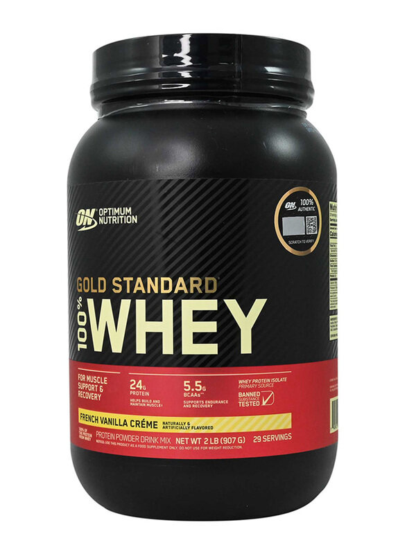 

Optimum Nutrition Gold Standard 100% Whey Protein, 2lbs, French Vanilla