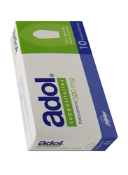 Adol 500mg Suppositories, 10 Suppositories