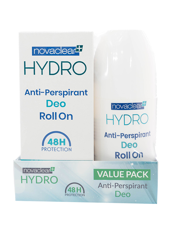 Novaclear Hydro Anti-Perspirant Deo Roll On, 2 x 50ml