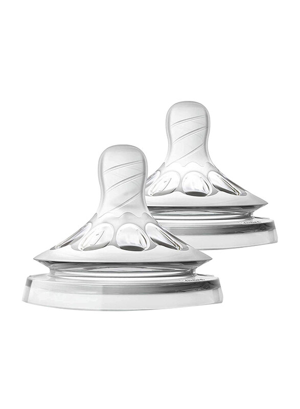 

Avent Natural 2.0 Teats Nipples, 2 Pieces, Ages 0+ Months, Clear