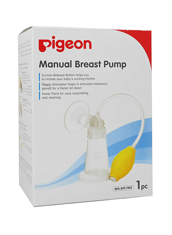 Pigeon Manual Conventional Breast Pump, Yellow/Clear